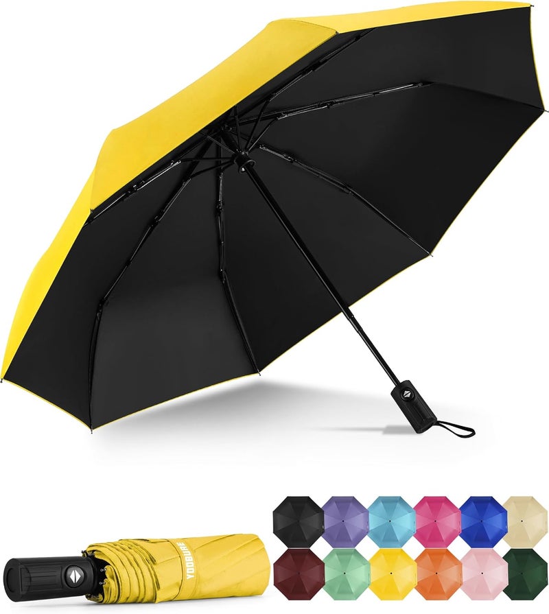 Yoobure Windproof Travel Umbrella - Automatic Umbrellas for Rain, Compact Folding Umbrella with UV Protection, Lightweight Portable Design for Backpack/Walking/Car, Sun & Storm Ready - Image 1